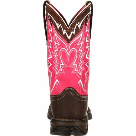 Durango Lady Rebel by Benefiting Stefanie Spielman Women's Western Boot, DARK BROWN/PINK, M, Size 10 RD3557